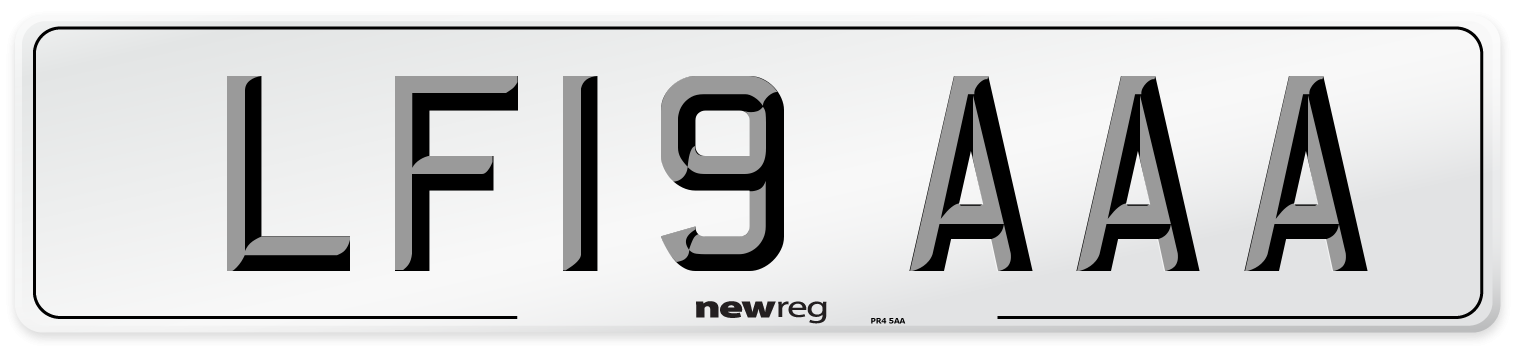 LF19 AAA Number Plate from New Reg